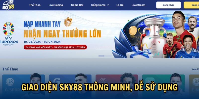 Giao diện sky88 mượt mà