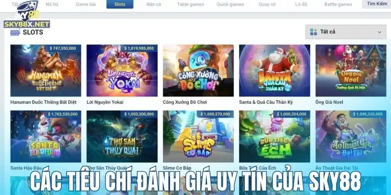 Các tiêu chí đánh giá uy tín của Sky88